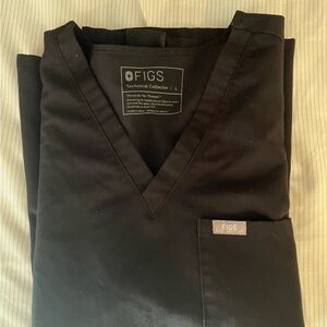 Black Large figs and large petite pant